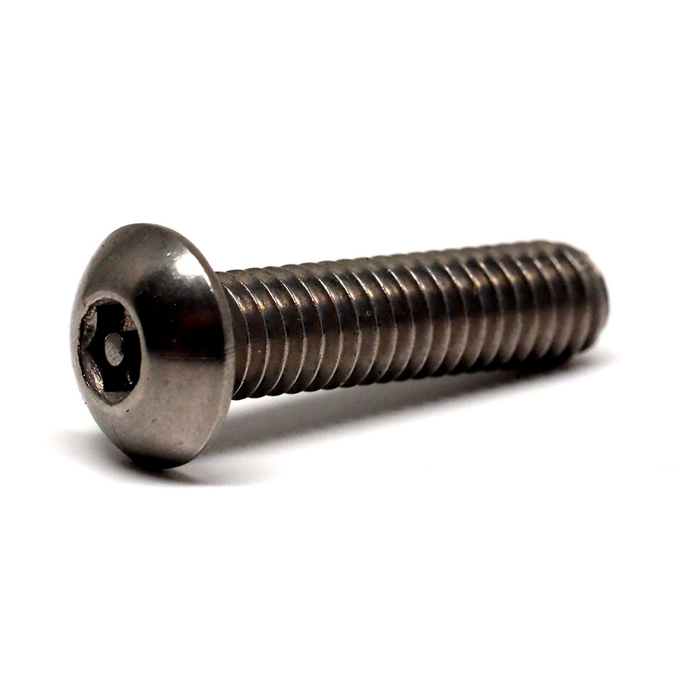 M8 - 1.25 Coarse x 10mm Stainless Steel 304 Button Head Post Hex Machine Screw