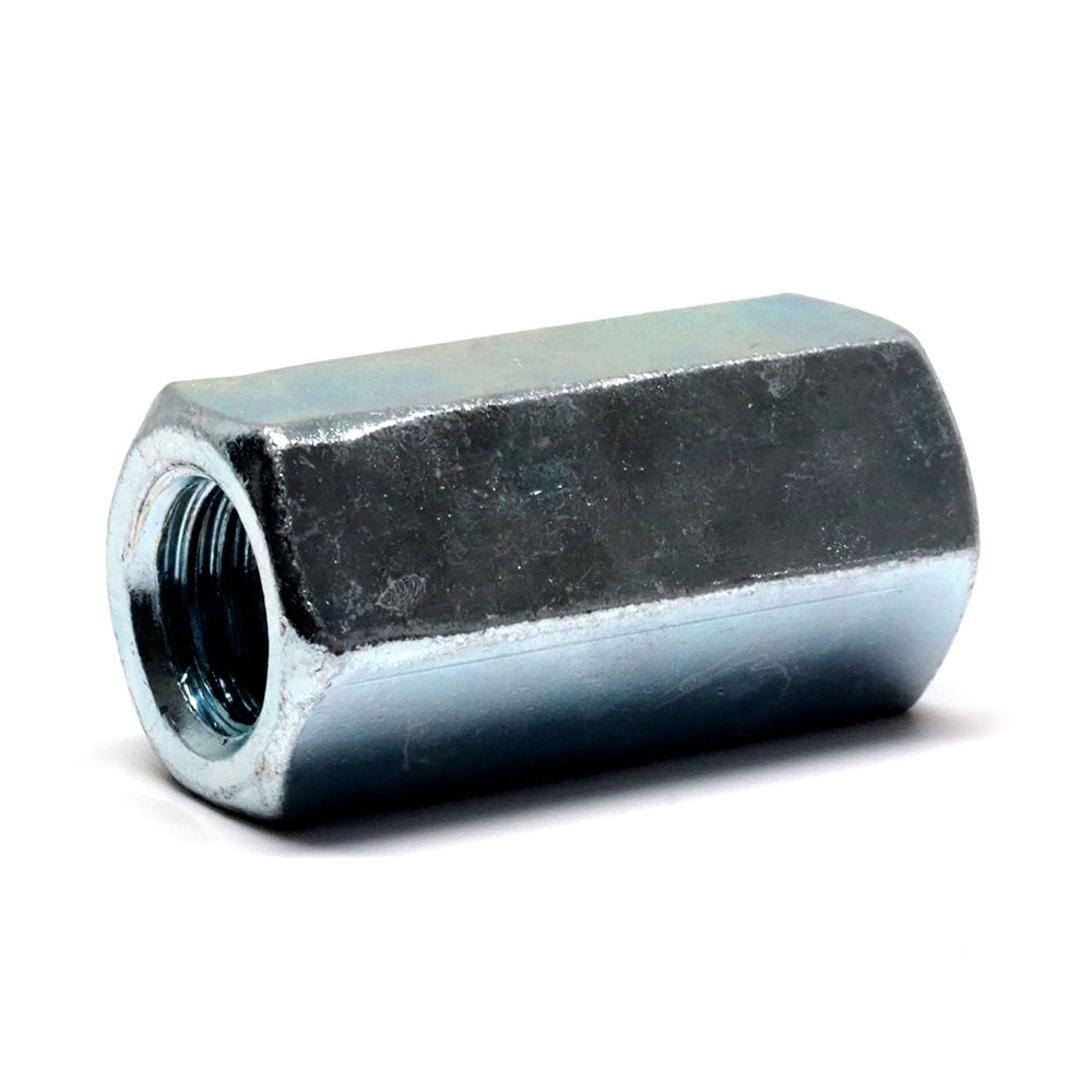 M8 - 1.25 Coarse Steel Class 5 Zinc Plated Coupler Nut