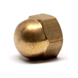 M8 - 1.25 Coarse Brass Grade 1 Natural Dome Nut