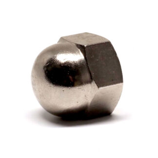 M8 - 1.25 Coarse Brass Grade 1 Nickel Plated Dome Nut