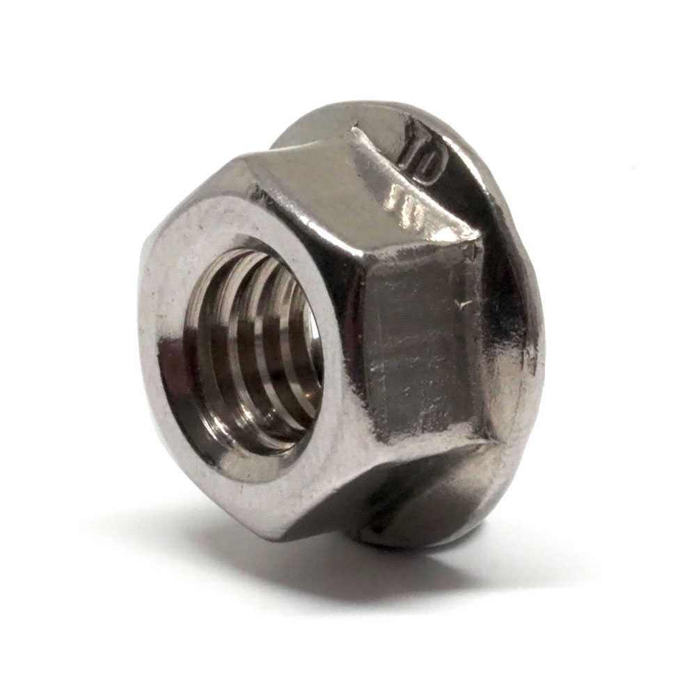 M8 - 1.25 Coarse Stainless Steel 304 Flange Nut
