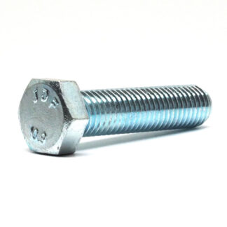 M8 - 1.25 Coarse x 90mm High Tensile Steel 10.9 Zinc Plated Hex Head Set Screw