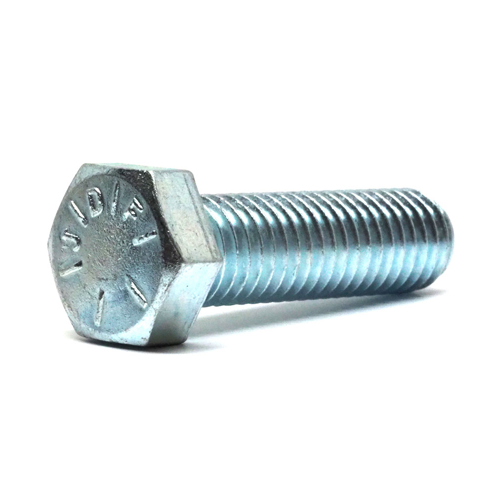 1" - 8 UNC x 2.1/2" High Tensile Steel Grade 8 Zinc Plated Hex Head Set Screw