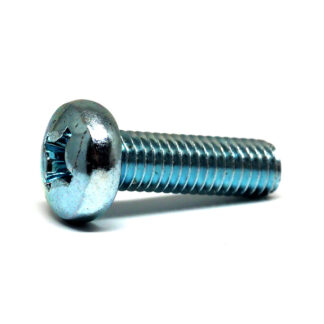 1/4" - 20 BSW x 1.1/4" Steel Zinc Plated Pan Head Phillips Metal Thread
