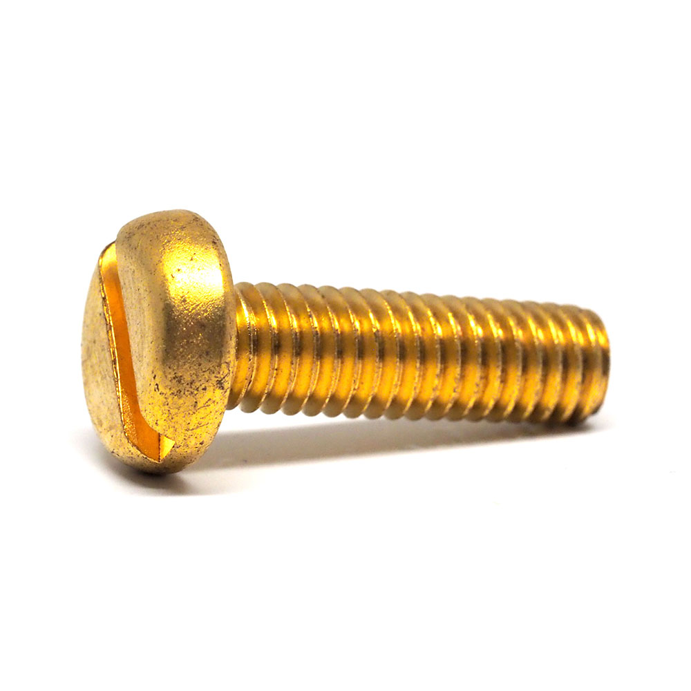 M3 - 0.5 Coarse x 12mm Brass Pan Head Slot Metal Thread