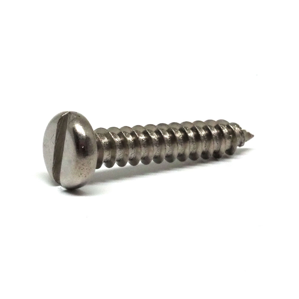10g x 1.1/2" Stainless Steel 316 Pan Head Slot Self Tapping Screw