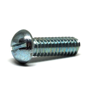 1/4" - 20 BSW x 1.1/2" Steel Zinc Plated Round Head Slot Metal Thread