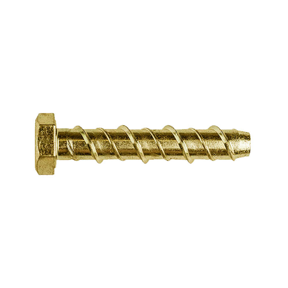 M6 x 100mm Steel Zinc Plated Hex Flange Head Screw Anchors