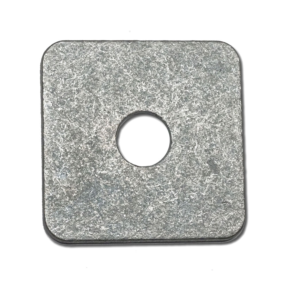 24.0mm I.D. x 65.0mm O.D. x 6.0mm Mild Steel Galvanised Square Flat Washers