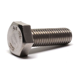 M8 - 1.25 Coarse x 70mm Stainless Steel 316 Hex Head Set Screw