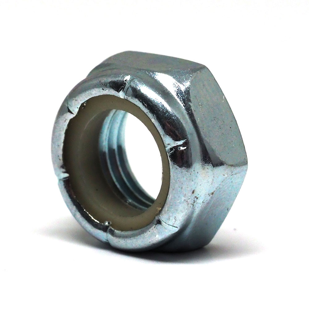 1.3/4" - 8 UNF Steel Grade 5 Zinc Plated Thin Nyloc Nut