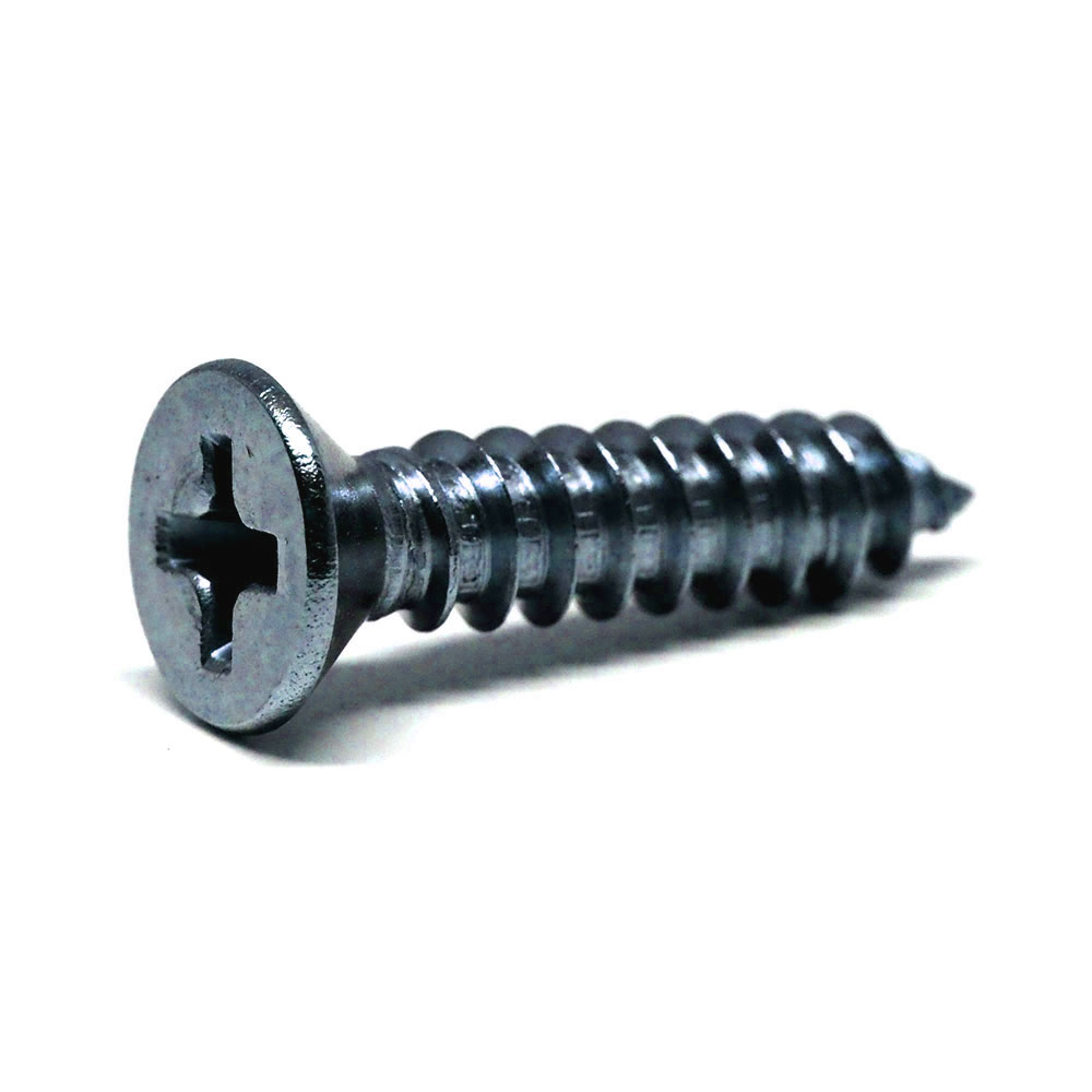8g x 3/4" Steel Zinc Plated Countersunk Head Phillips Self Tapping Screw