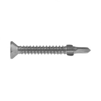 10g-16 x 40mm Class 3 Countersunk Ribbed Wing Self Drilling Screw For Metal