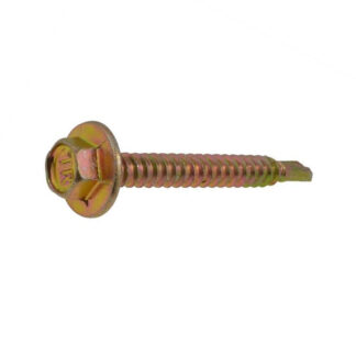 10g-16 x 25mm Zinc Yellow Plated Hex Head Self Drilling Screw For Metal