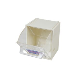 Fischer Visi-Pak Small Tilt Bin 103x83x120mm (WxDxH) (Beige/Clear)