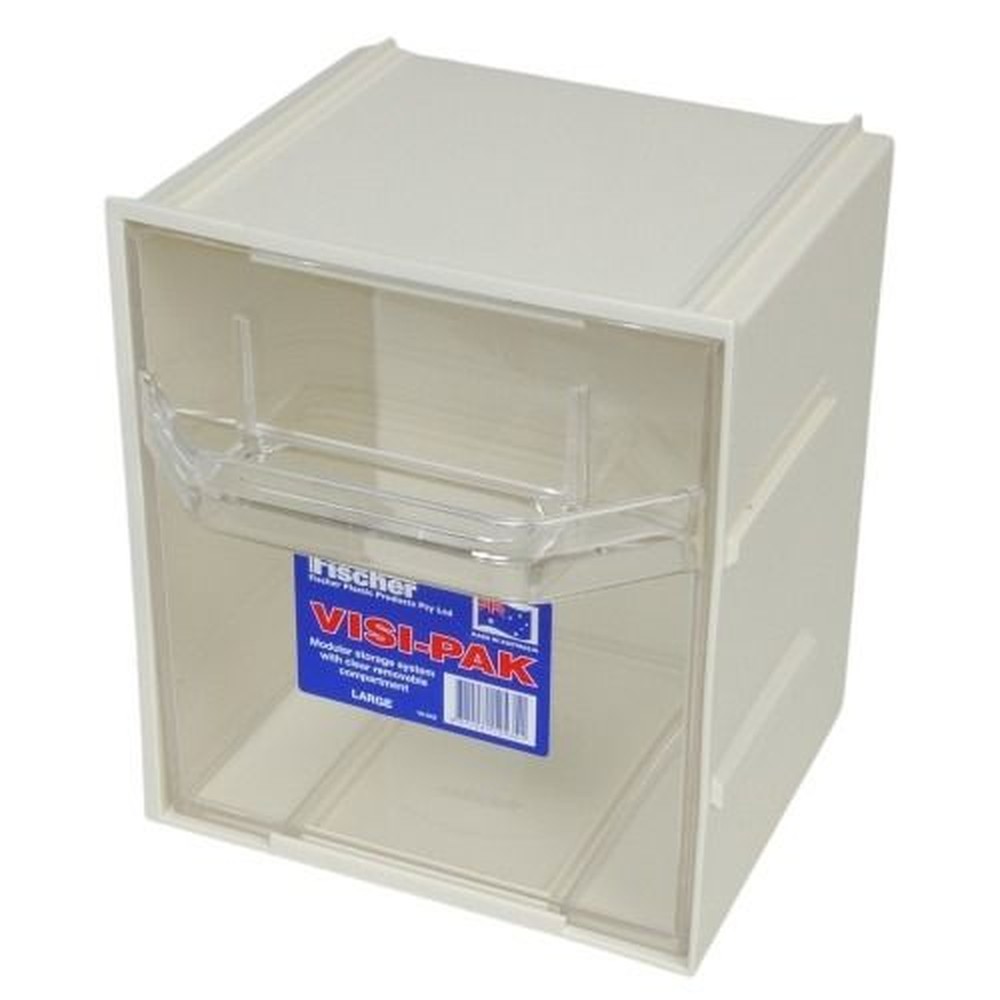 Fischer Visi-Pak Large Tilt Bin 208x167x235mm (WxDxH) (Beige/Clear)