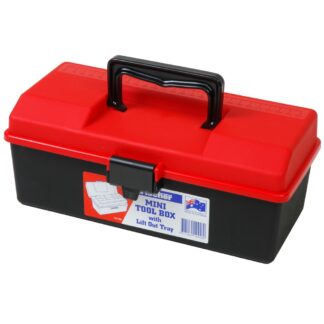 Fischer Mini Tool Box W/ Liftout Tray (Black/Red)