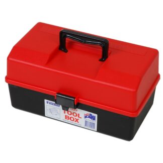 Fischer Small Tool Box 2 Tray Cantilever (Black/Red)