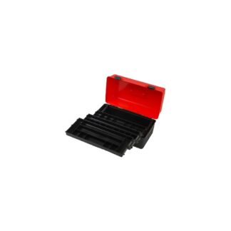 Fischer Medium Tool Box 3 Tray Cantilever (Black/Red)