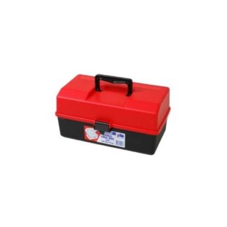 Fischer Small Tool Box W/ Liftout Tray (Black/Red)