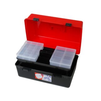 Fischer Medium Tool Box 2 Drawer W/ Liftout Tray (Black/Red)