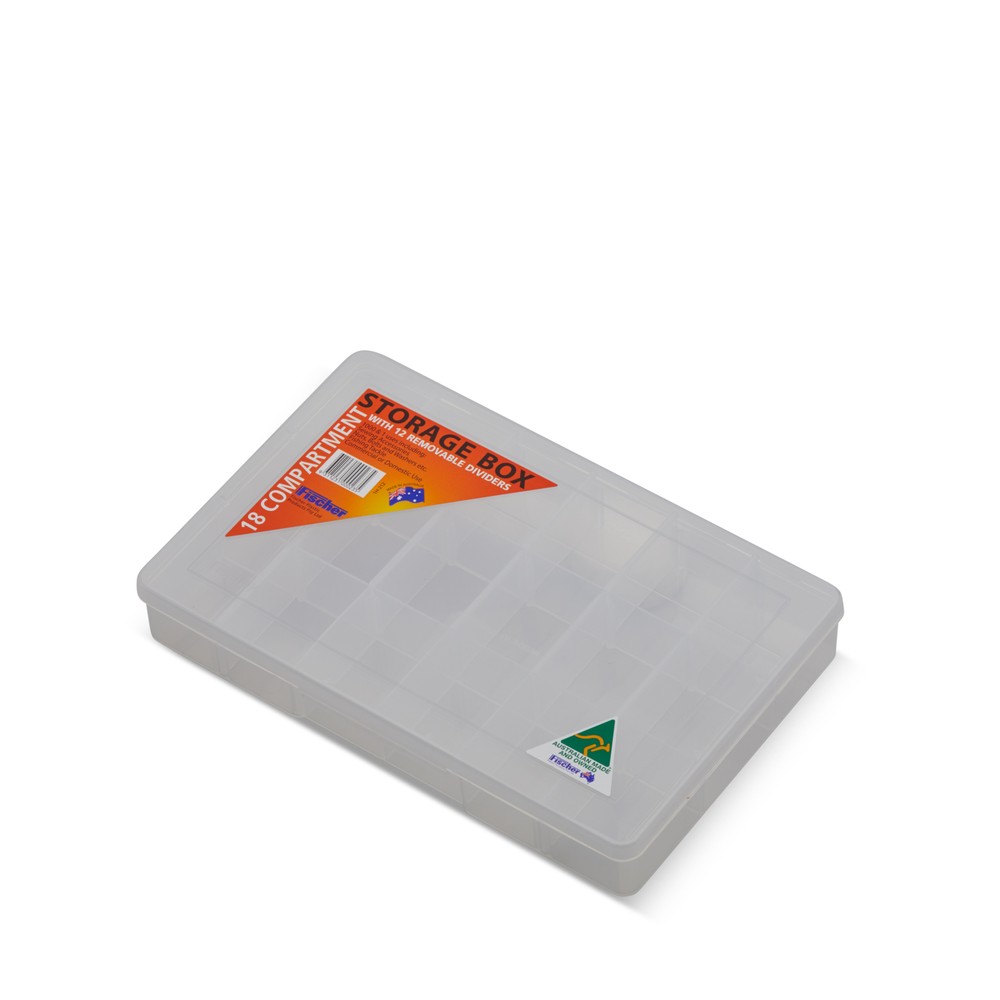 Fischer Storage Box Large 18 Removable Dividers