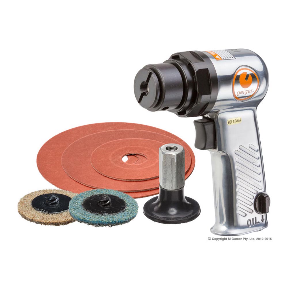 Geiger 5" Disc Sander c/w adaptor, b/pad, 2 x Roloc discs