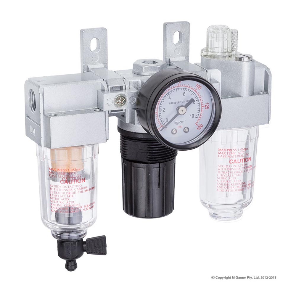 Geiger Min Control Unit 1/4" Filter Regulator and Lubricator