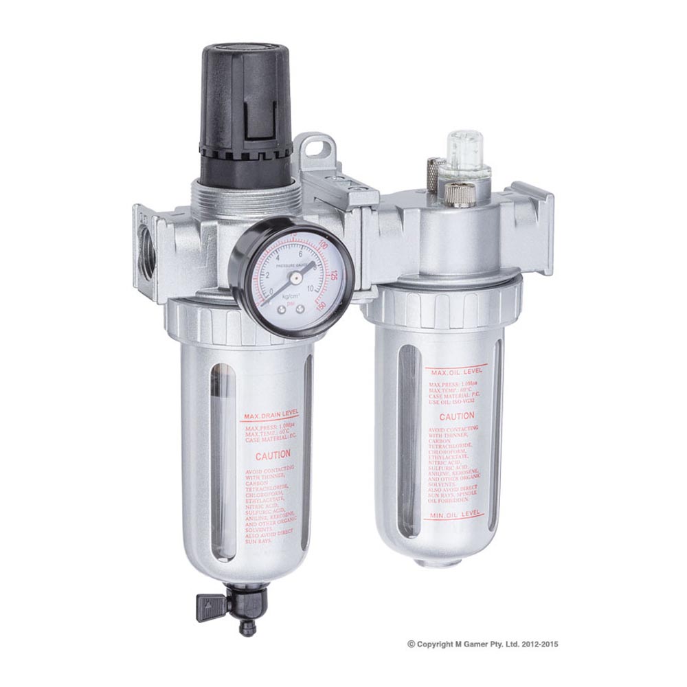 Geiger Control Unit 1/4" Filter Regulator and Lubricator