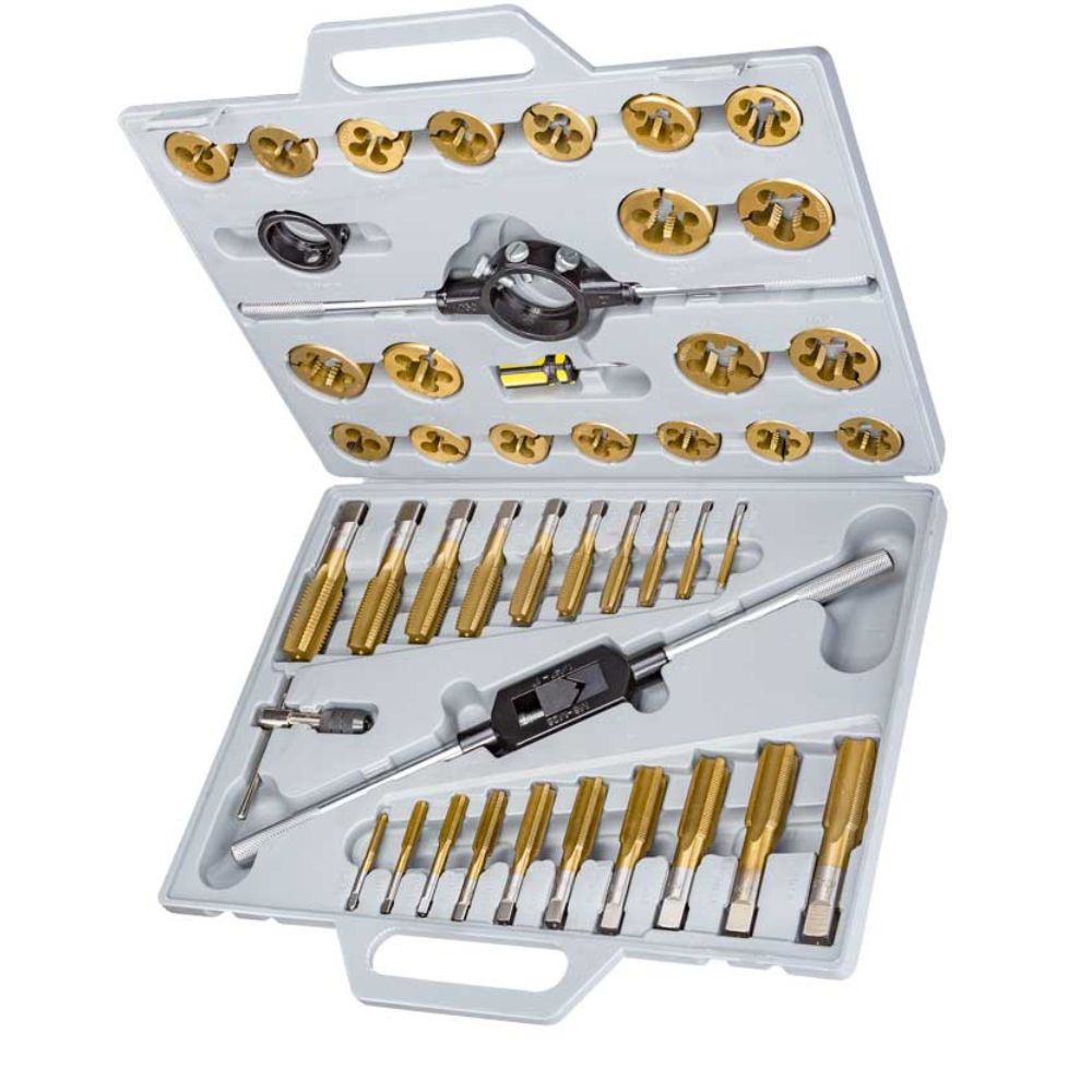 Geiger 45pce Metric TiN Coated Tungsten Tap & Die Set