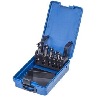 Harlingen 90° TiAlN Coated Cobalt/HSS Helical Flute Countersink Set for Stainless Steel and Hard Metals Industrial Grade 90 Degree Angle Cutter Drill Bit Attachment