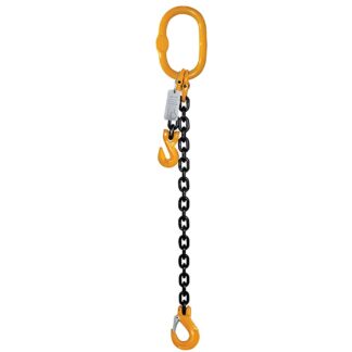 1 Leg Chain Sling, 10mm Chain, 1m Length, With Clevis Sling Hook & Shortening Clutch