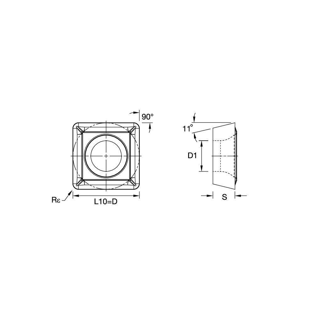 Kennametal • Positive Inserts • SPGT-LF • SPGT09T308LF KC5410 - Image 2