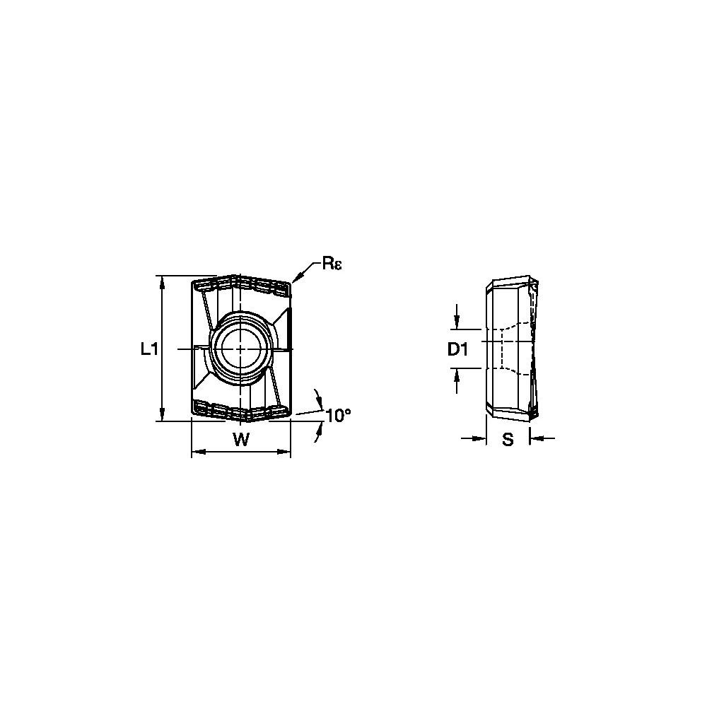 Kennametal • KSEM PLUS™ • Outboard Insert • DFR-MD Geometry • DFR040304D28MD KCMS40 - Image 2