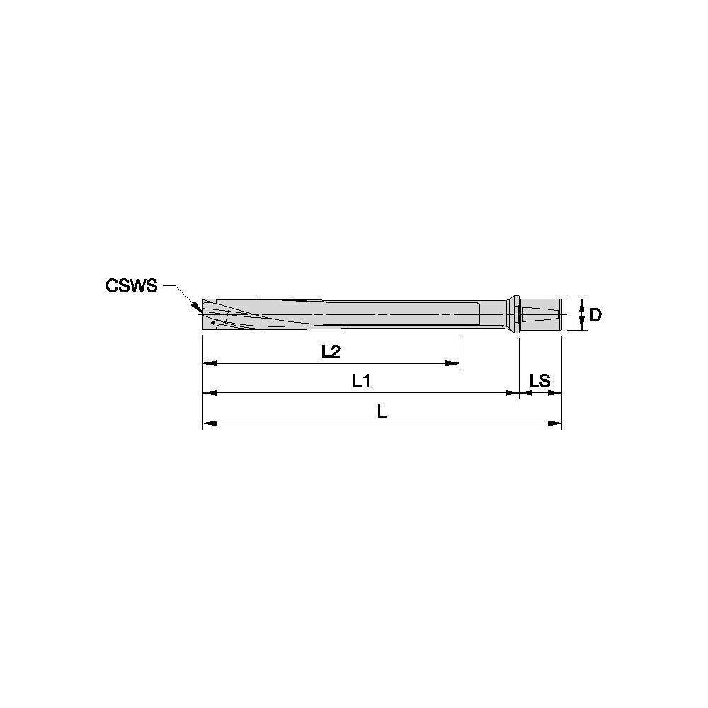 Kennametal • KSEM PLUS™ • Drill Body • 8xD • WD Shank • Metric • WD50FDS63639M - Image 2