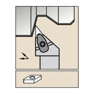 Kennametal DVJNR3225P16KC04 D Clamping Holder W25.0mm L170.0mm