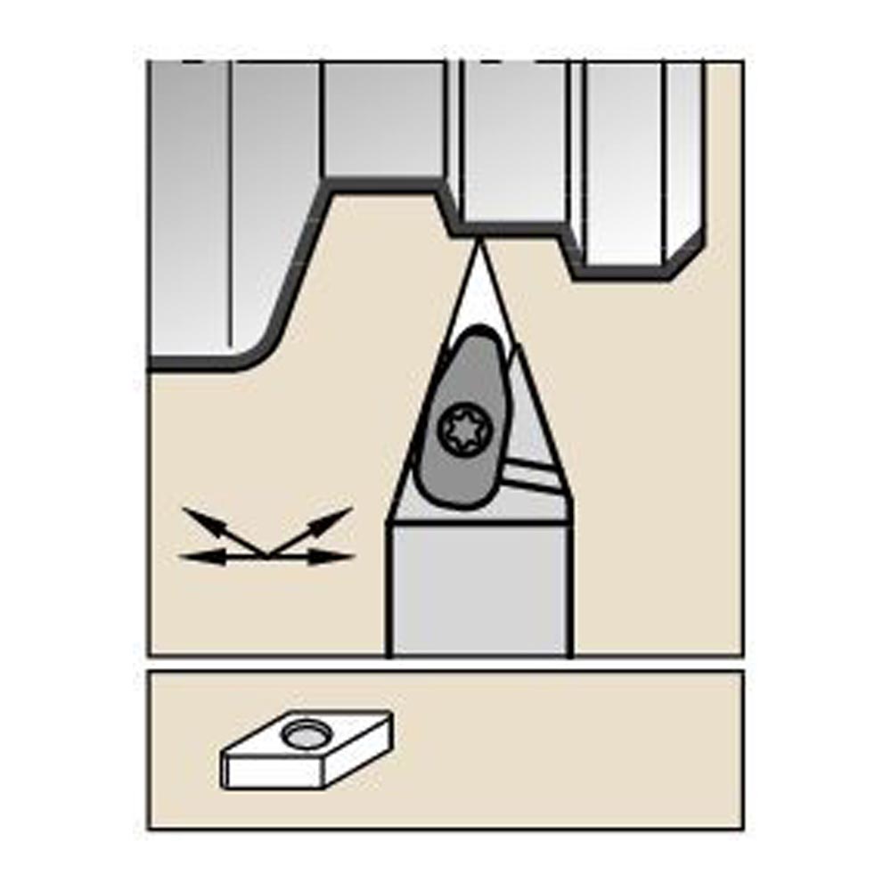 Kennametal DVVNN2020K16KC04 D Clamping Holder W20.0mm L125.0mm