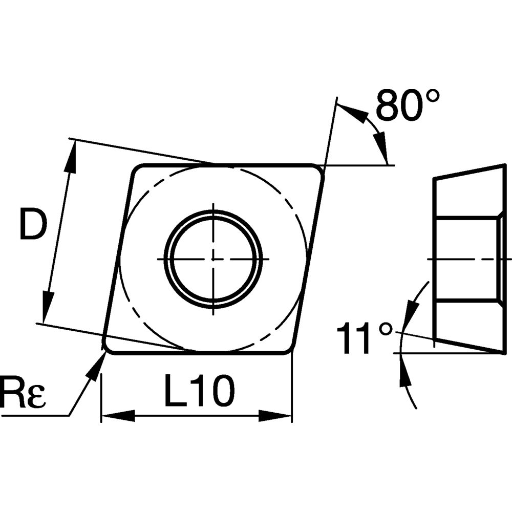 Kennametal • Positive Inserts • CPMT-MP • CPMT09T308MP KCP10 - Image 2