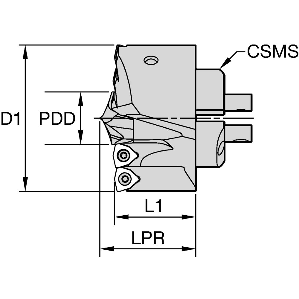 Kennametal • KSEM PLUS™ • A1 Head • Diameter 71.00 - 93.34mm / 2.795 - 3.674" • KSEMP7500FDS71A1M - Image 2