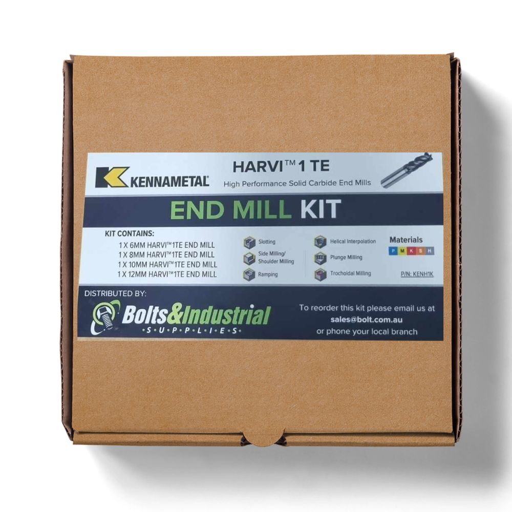 Harvi 1TE High Performance Solid Carbide End Mill Kit