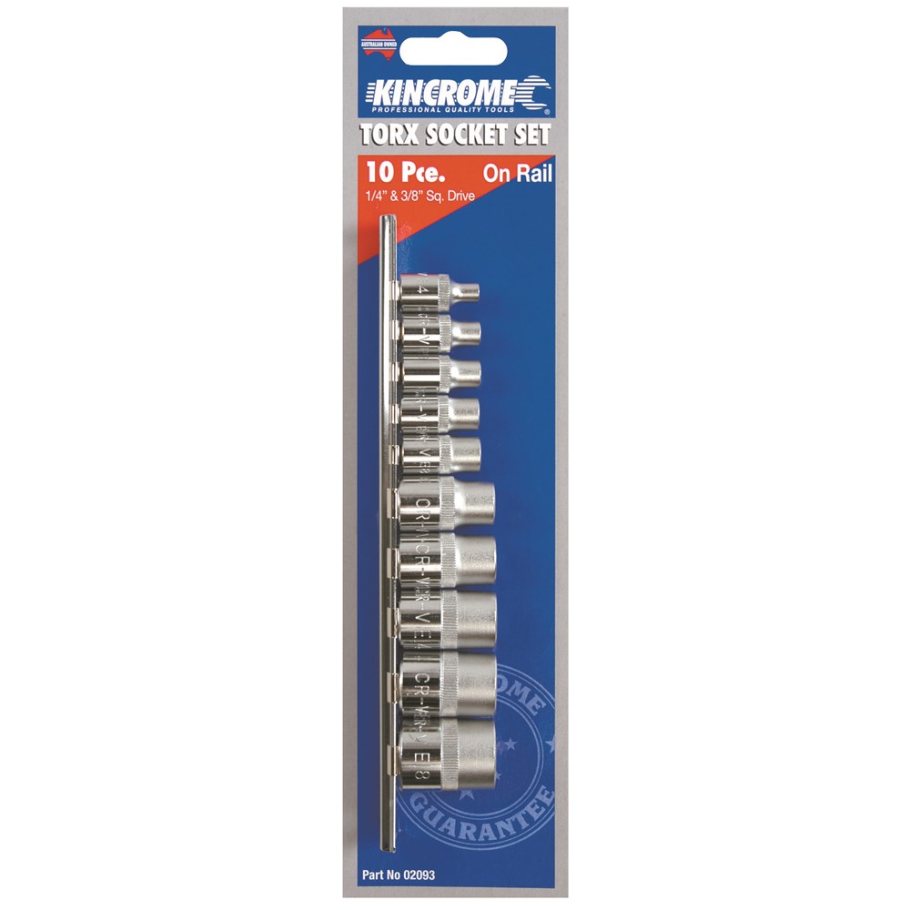 Kincrome E-TORX® Socket Set 10 Piece 1/4 & 3/8" Drive - Image 2