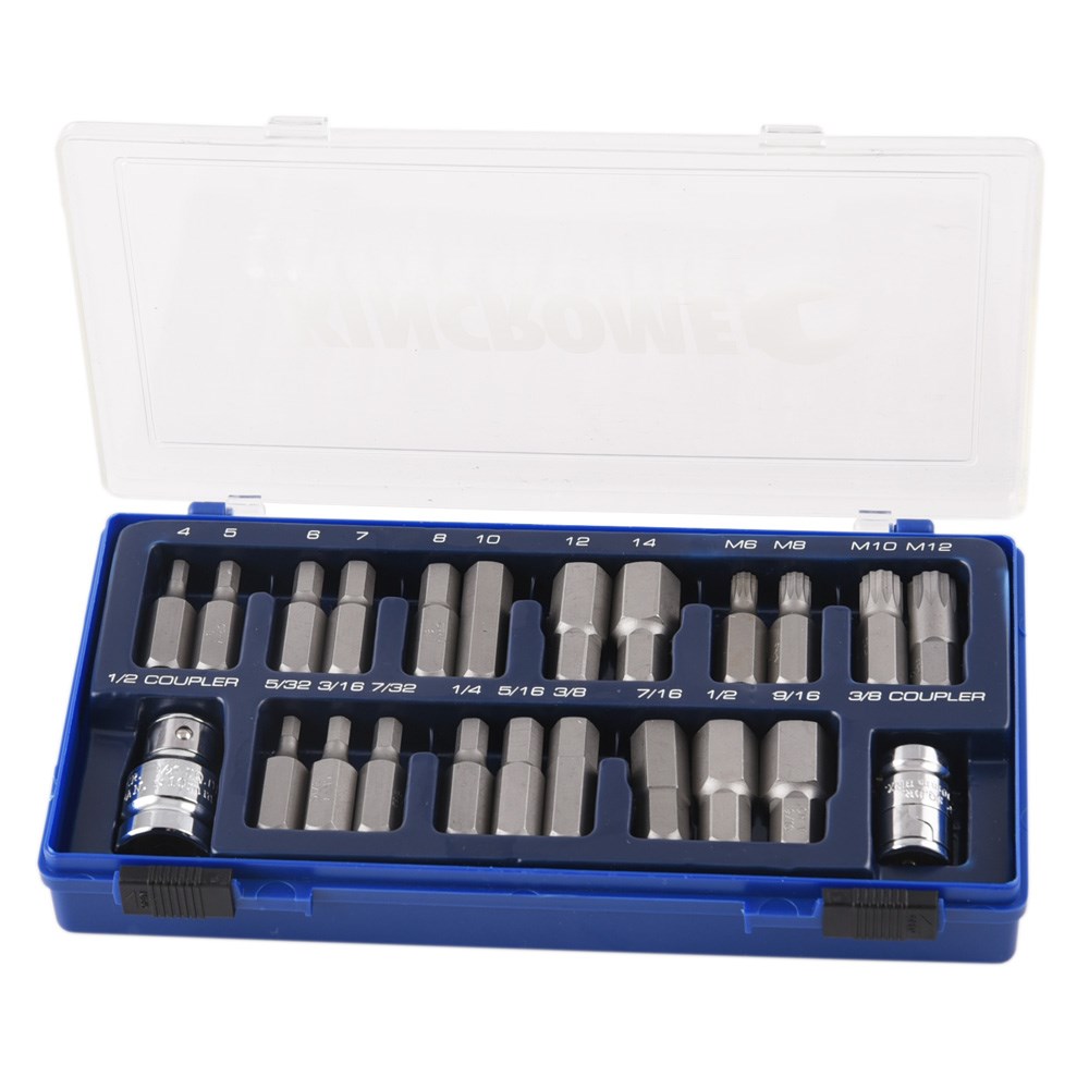 Kincrome Hex & Spline Drive Set 23 Piece 1/2" Drive