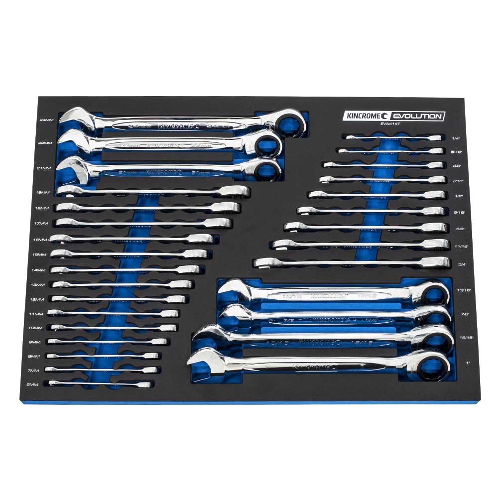 Kincrome EVA Tray Gear Spanners 30 Piece