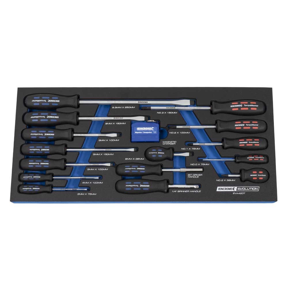 Kincrome EVA Tray Screwdrivers 16 Piece