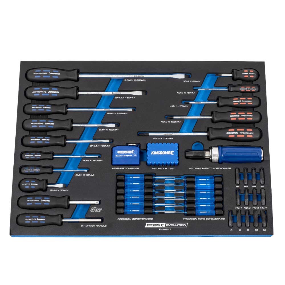 Kincrome EVA Tray TORQUEMASTER® Screwdriver 75 Piece