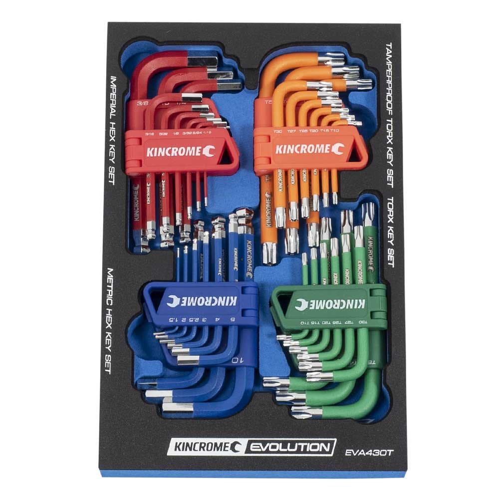 Kincrome EVA Tray Hex Keys 36 Piece