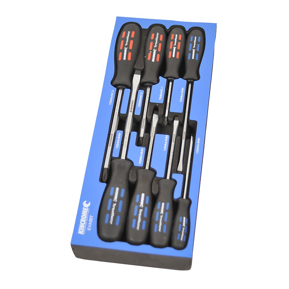 Kincrome EVA Tray Screwdriver Set 8 Piece