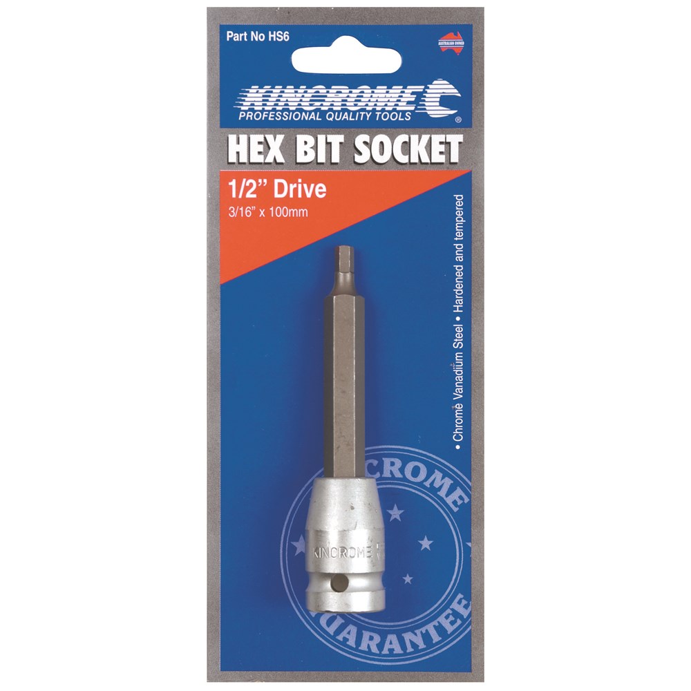 Kincrome Hex Bit Socket 3/16" 1/2" Drive - Image 2