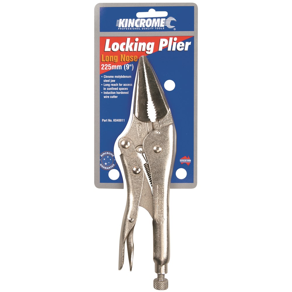 Kincrome Locking Pliers Long Nose 225mm (9") - Image 2