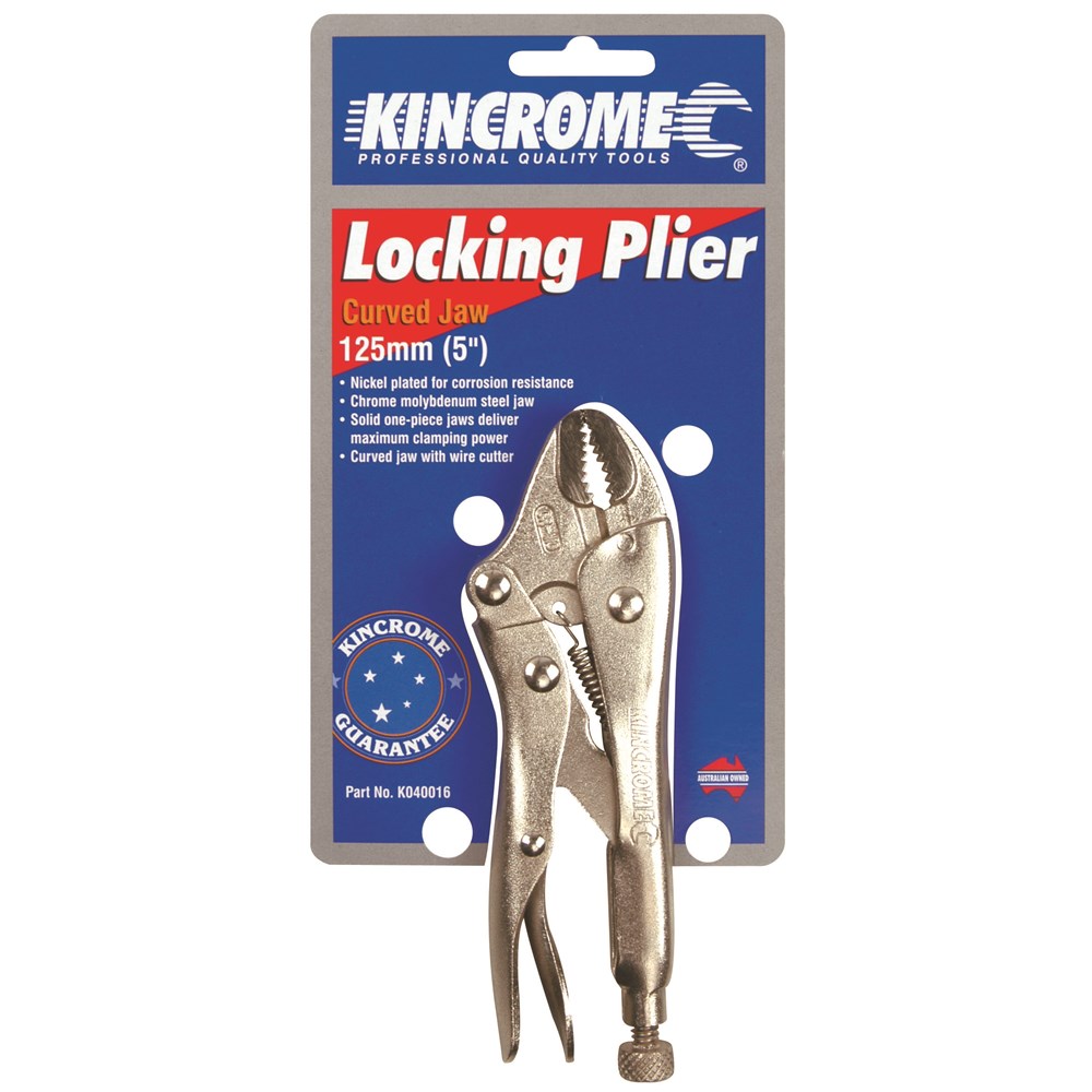 Kincrome Locking Pliers Curved Jaw 125mm (5") - Image 2